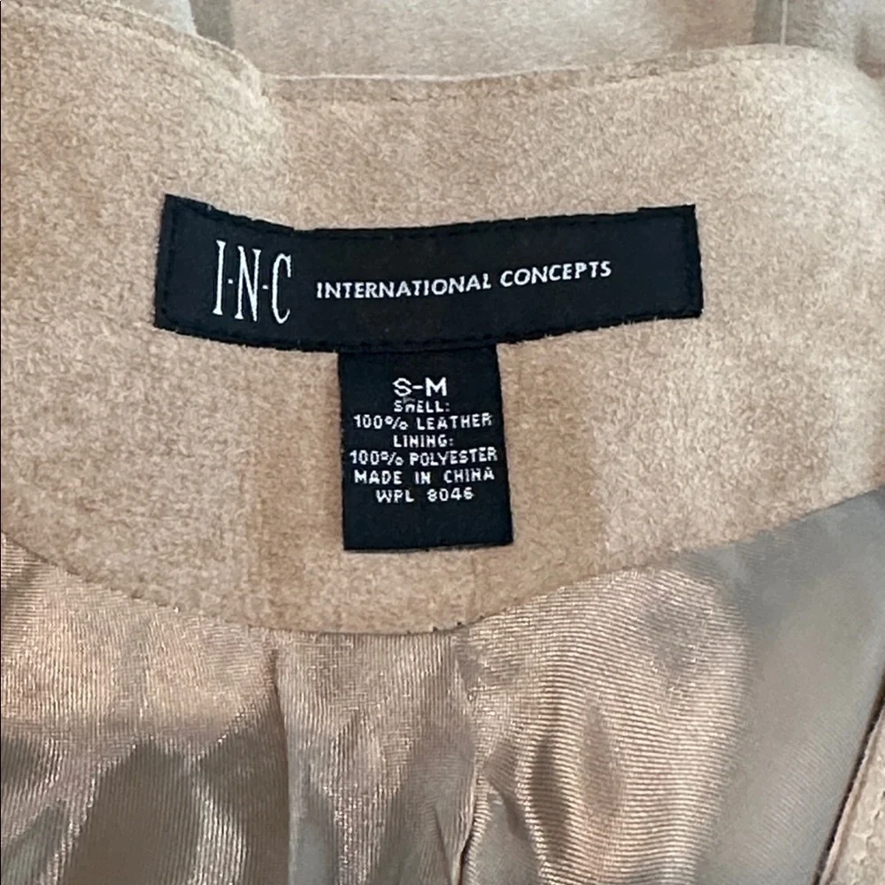 Y2K Vintage INC 100% Genuine Suede Leather Poncho/ Cape Top size S/M